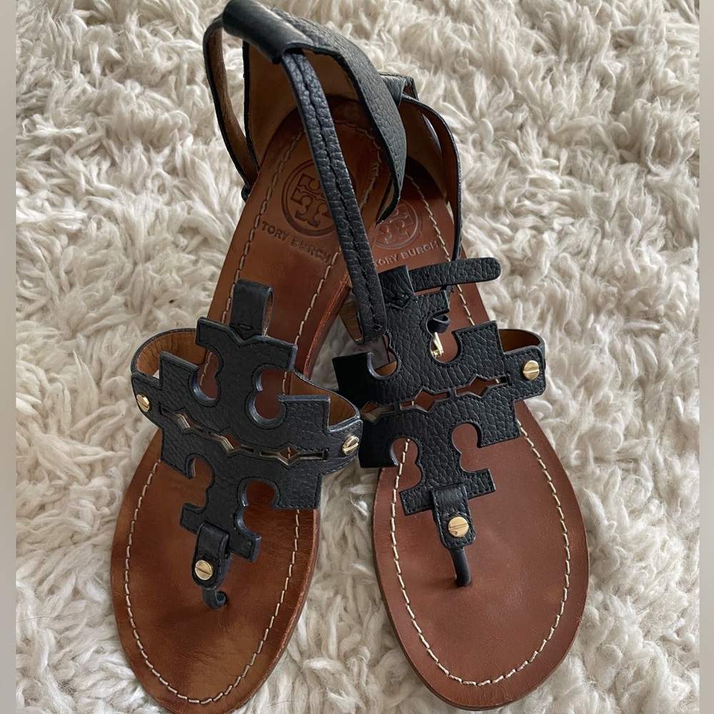 Tory Burch Miller wedge sandal - black